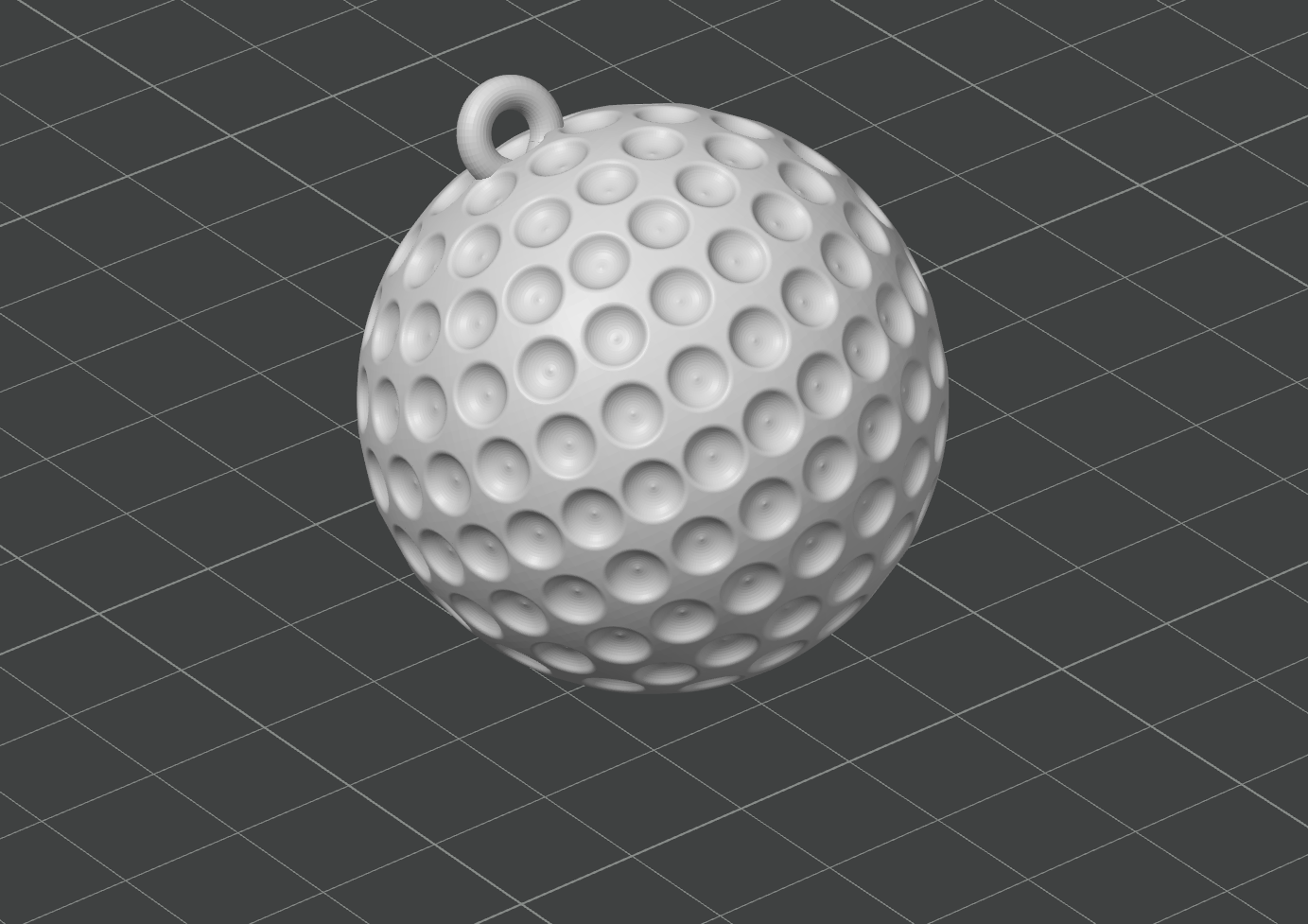 Christmas ornament golf ball bauble