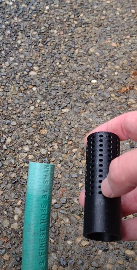 Dehumidifier hose drain filter cap