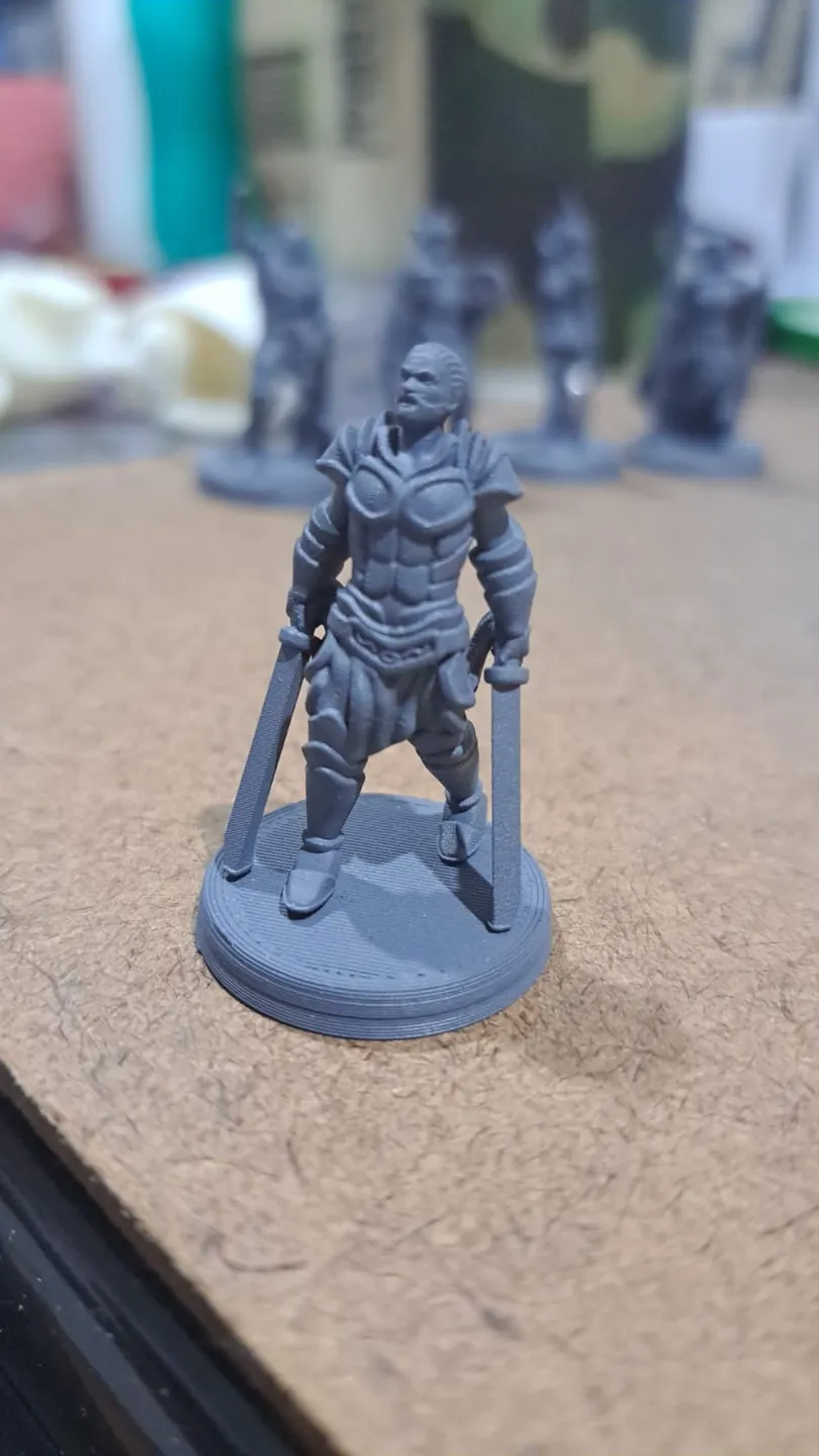 Human Fighter - Tabletop miniature - no supports!