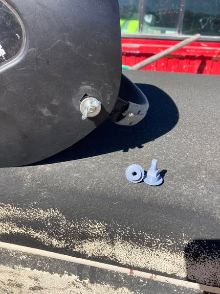 Welding hood nut and bolt