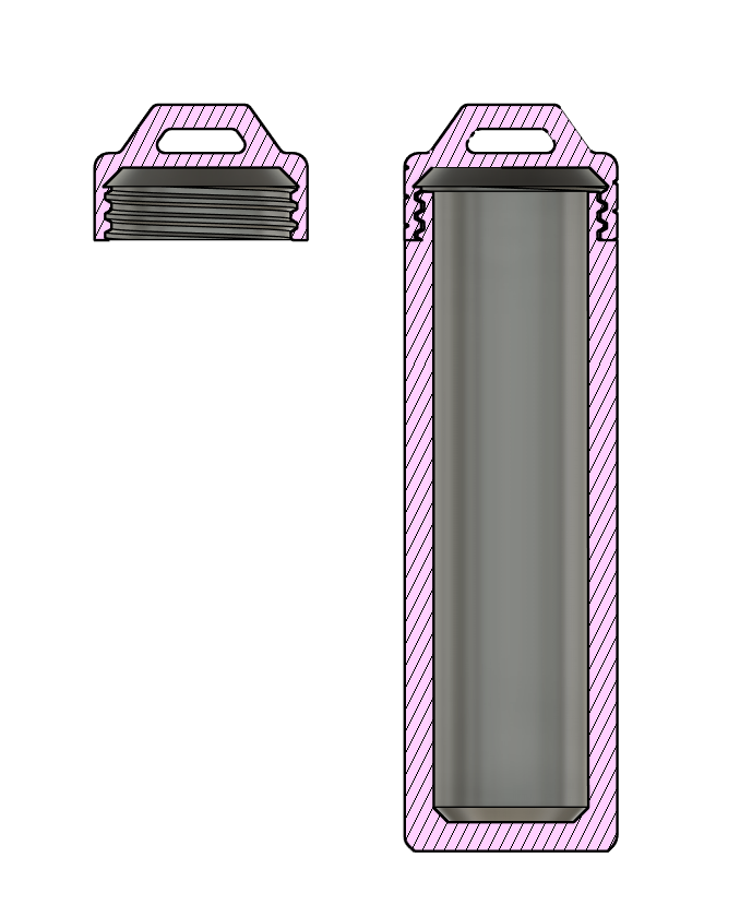 Keychain Kapsule: Small item storage for your keychain