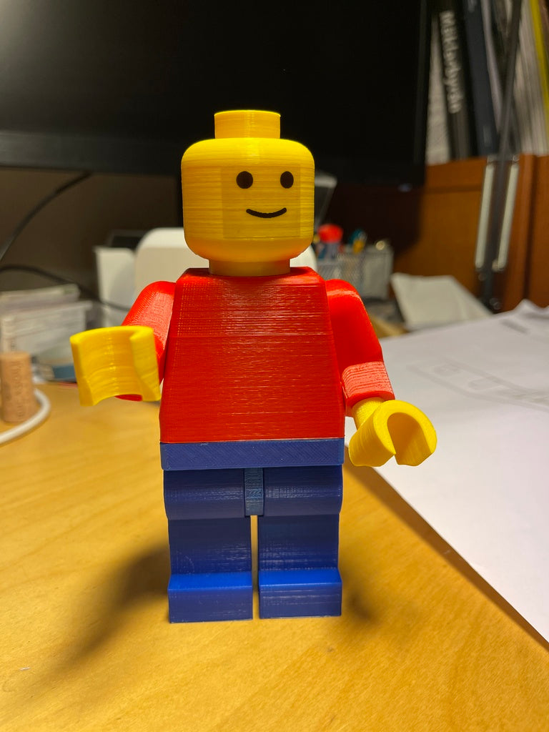 Brick Man Head for Blank Giant Minifig