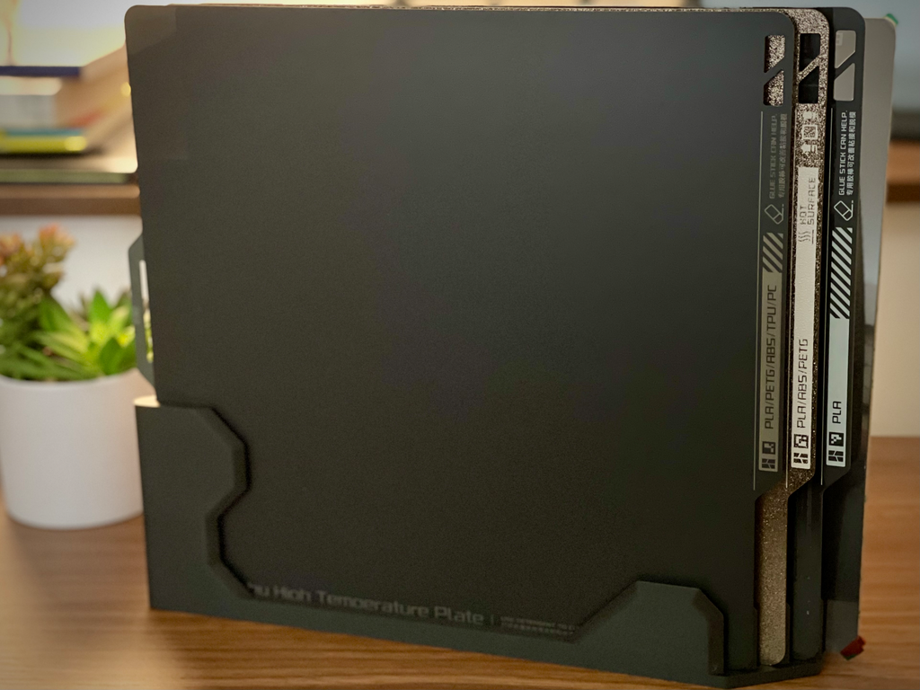 Standing Build Plate and Build Plate Sticker Sheets Holder