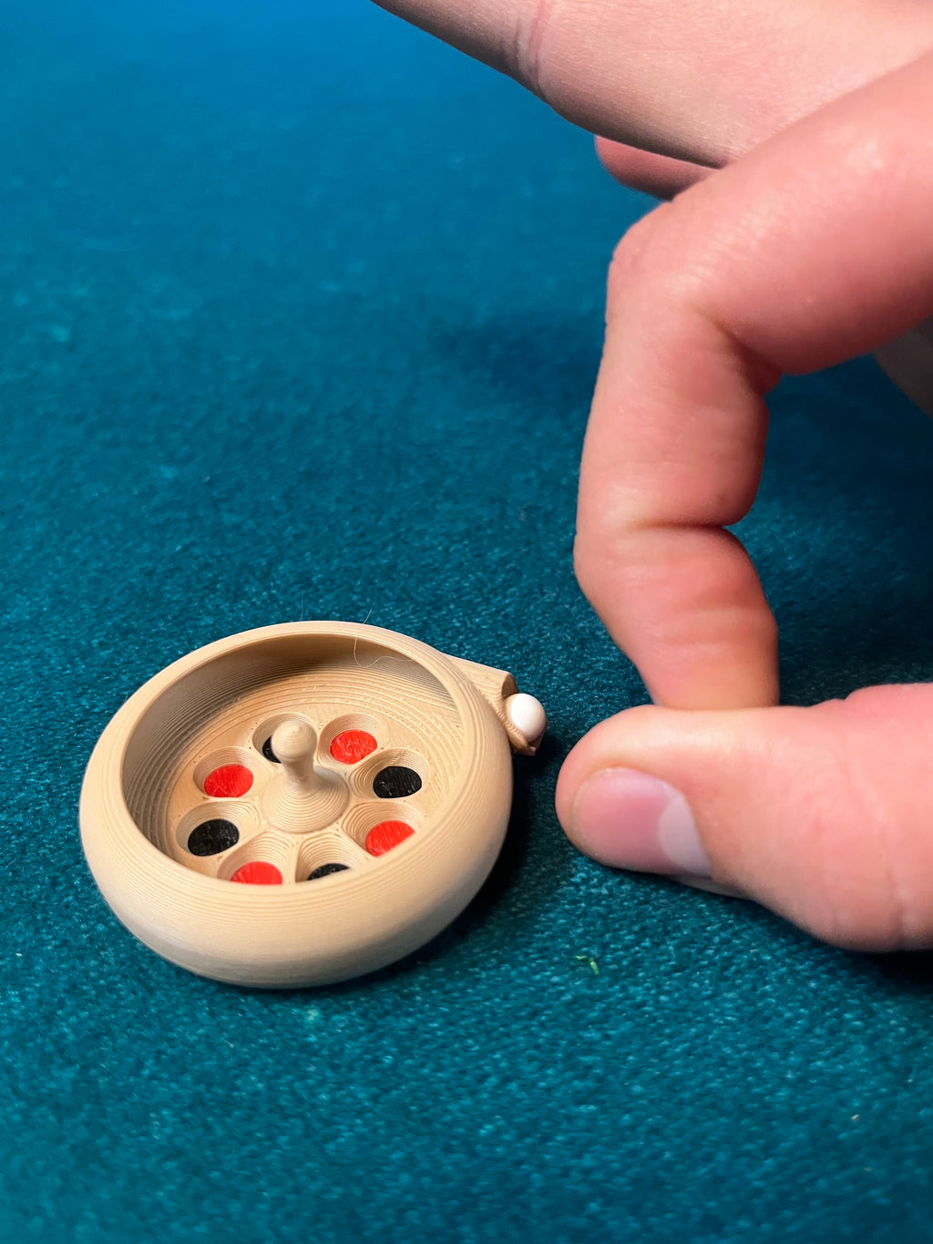 Mini roulette wheel fidget