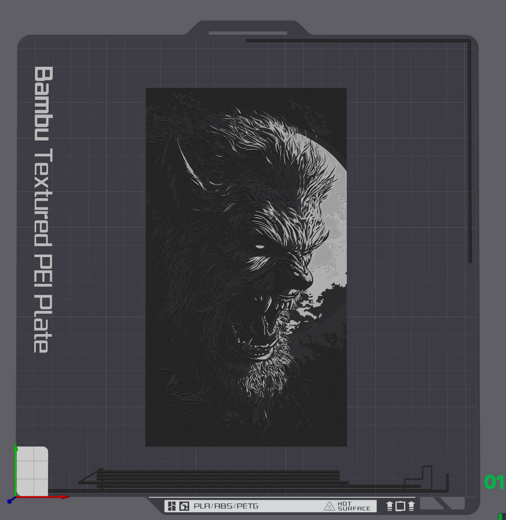 "Wolfman" – A Vector Portrait in Hueforge