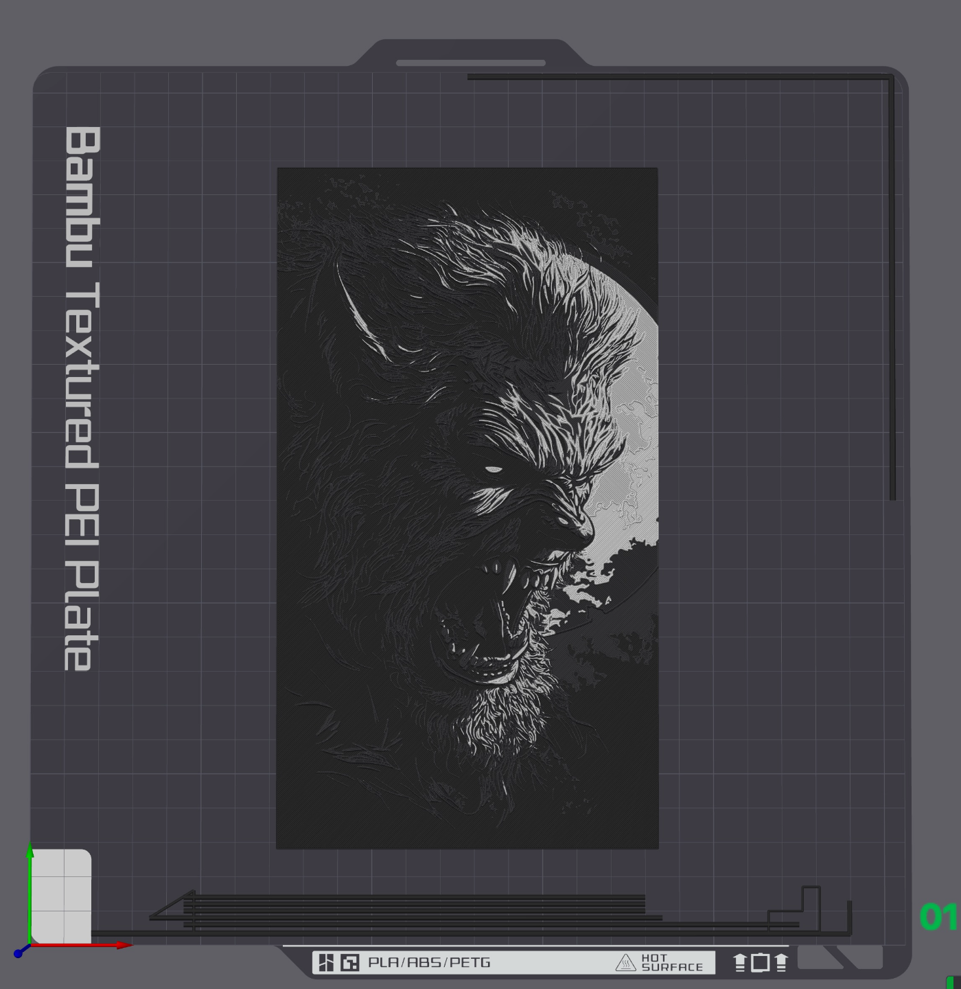 "Wolfman" – A Vector Portrait in Hueforge