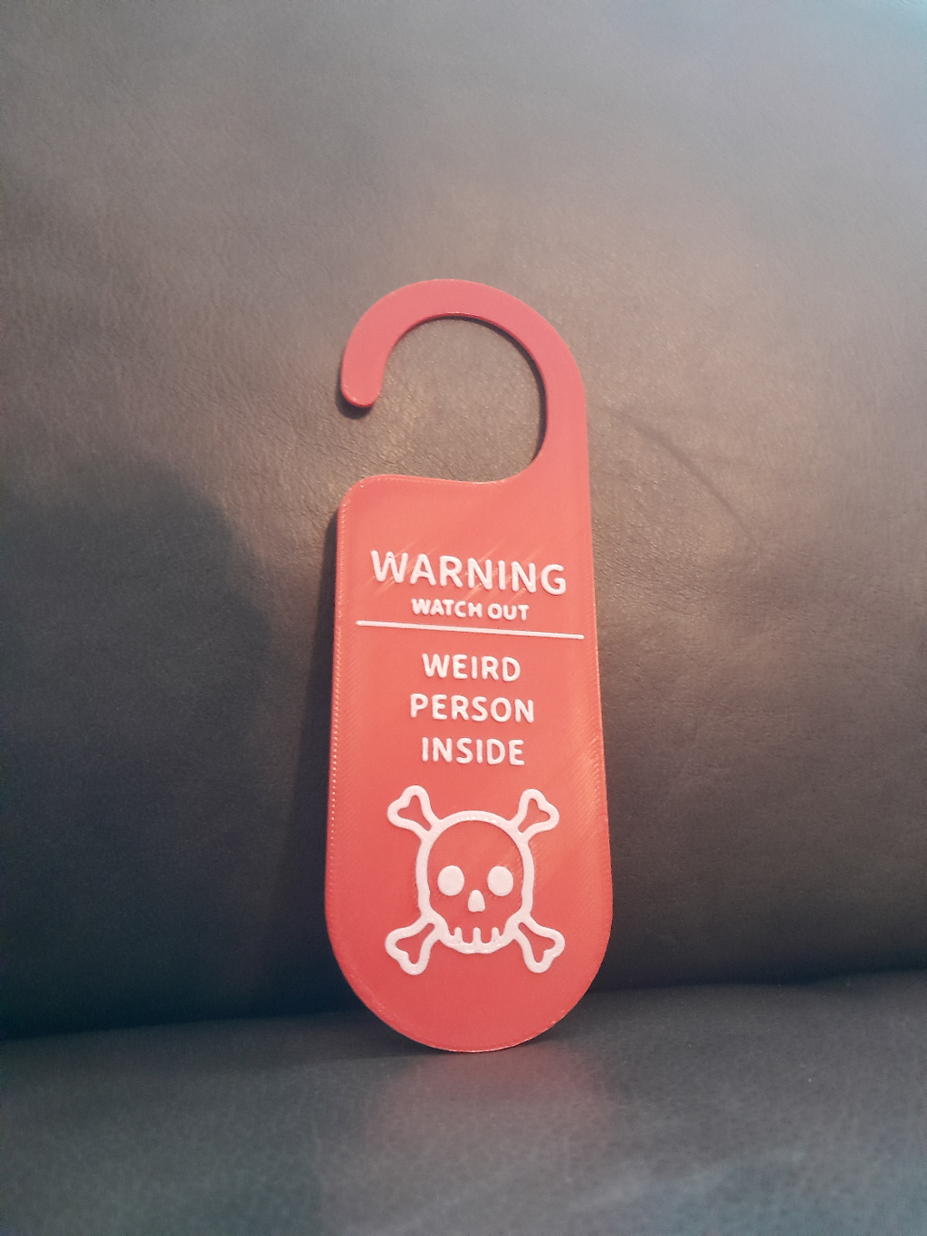weird person door sign