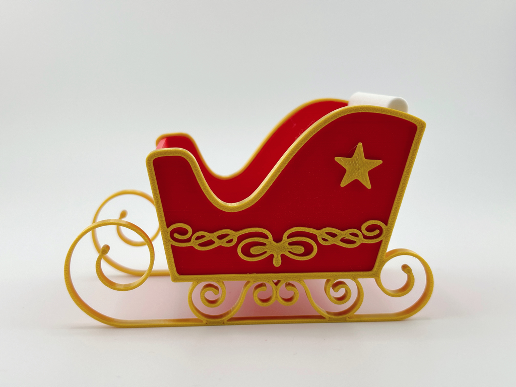 CHRISTMAS SANTA'S SLEIGH - NO SUPPORTS NEEDED - COMMERCIAL LICENSE