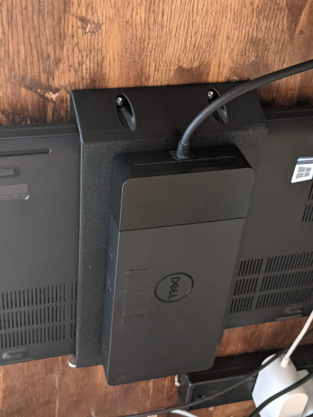 Dell Laptop and Dock - Under Desk Holder