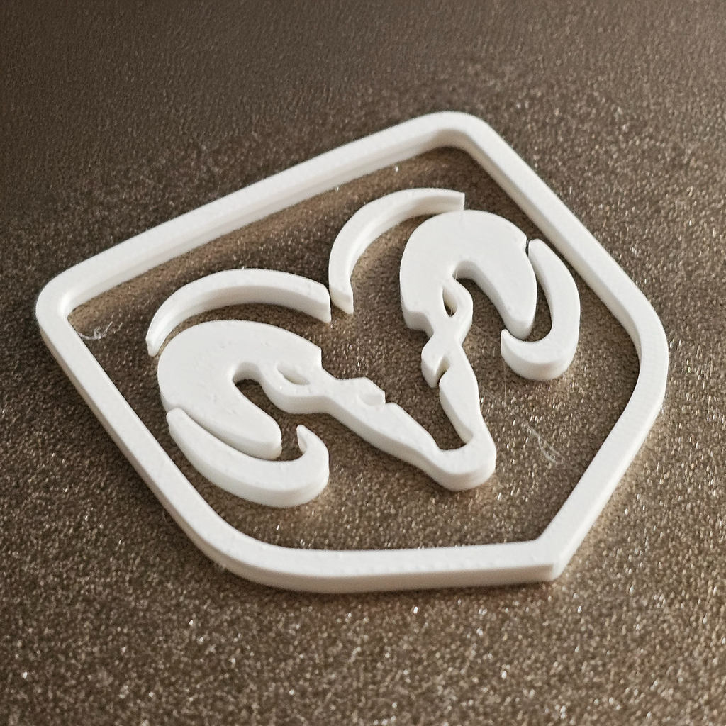 Dodge Ram Truck Logo - 3D Printed Design