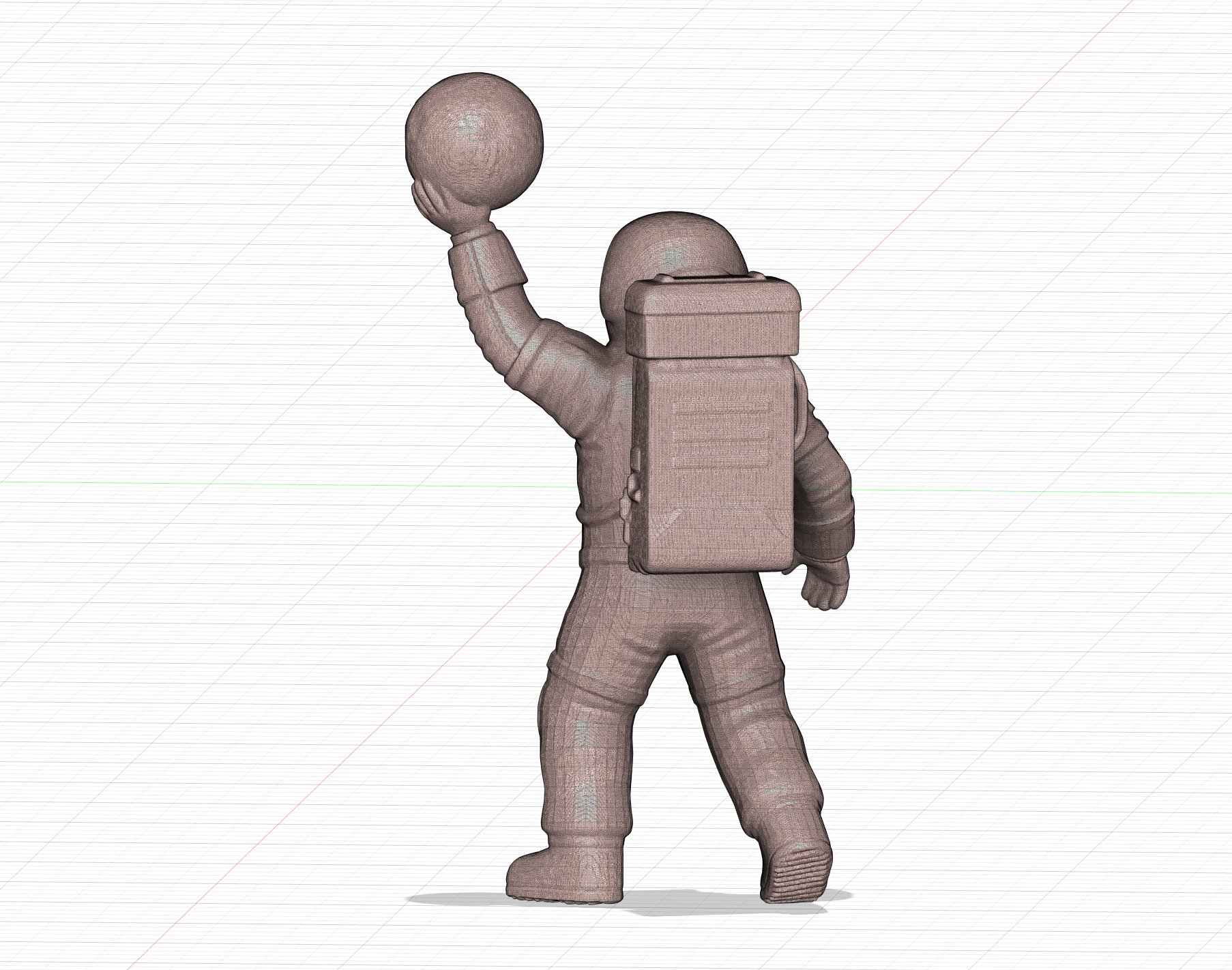 Astronaute qui tient la lune dans sa main