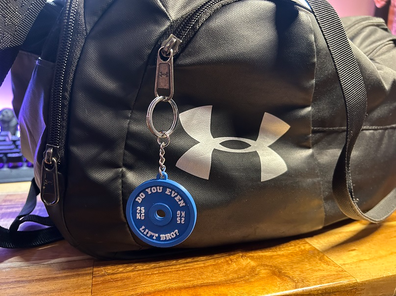 Weight Plate Keychain - Do You Even Lift Bro?