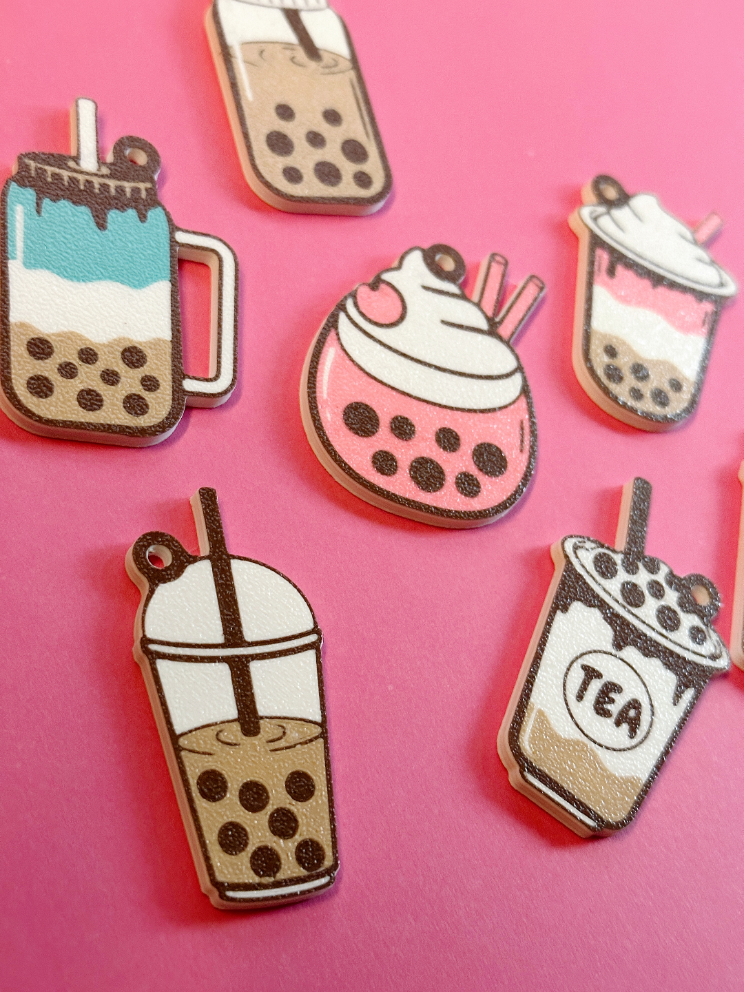 KEYCHAINS BUBBLE TEA WITH COMMERCIAL LICENSE