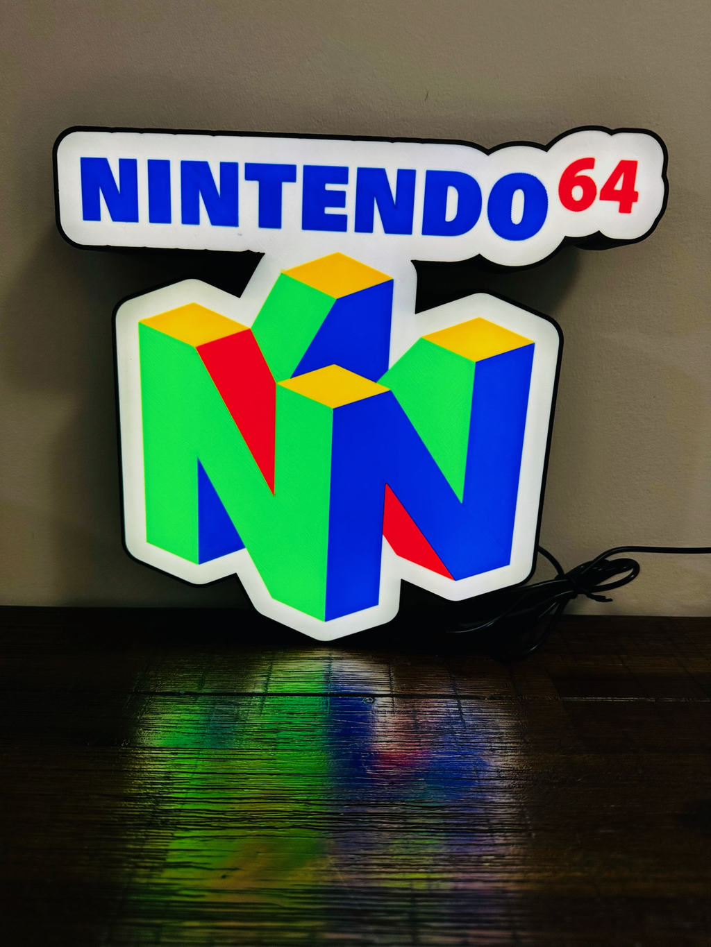 Nintendo N64 Logo - Light up Sign