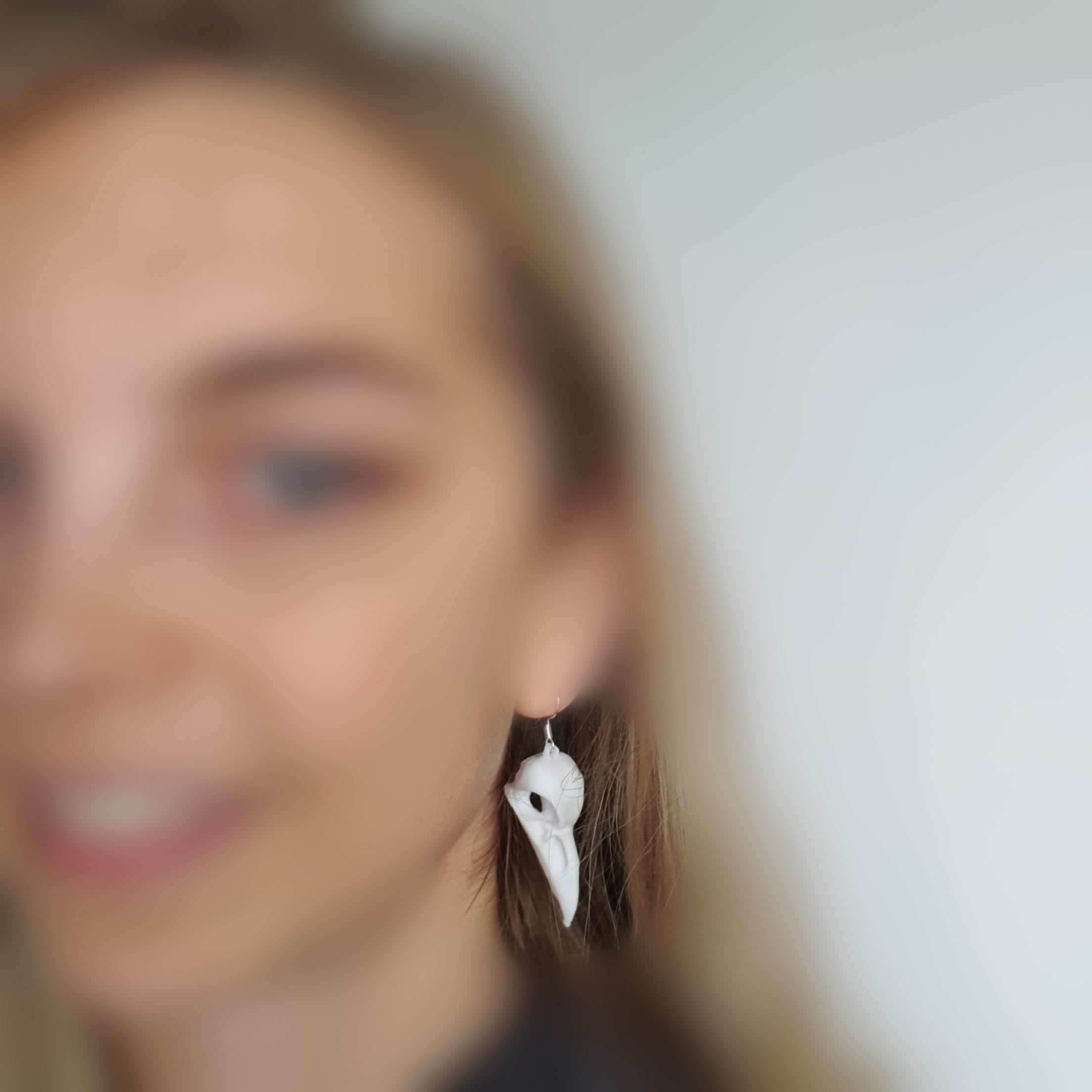 Crow Skull earrings & pendant