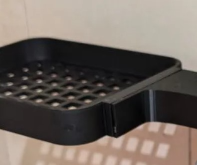 Shower shelf... optimized higher walls, hooks side