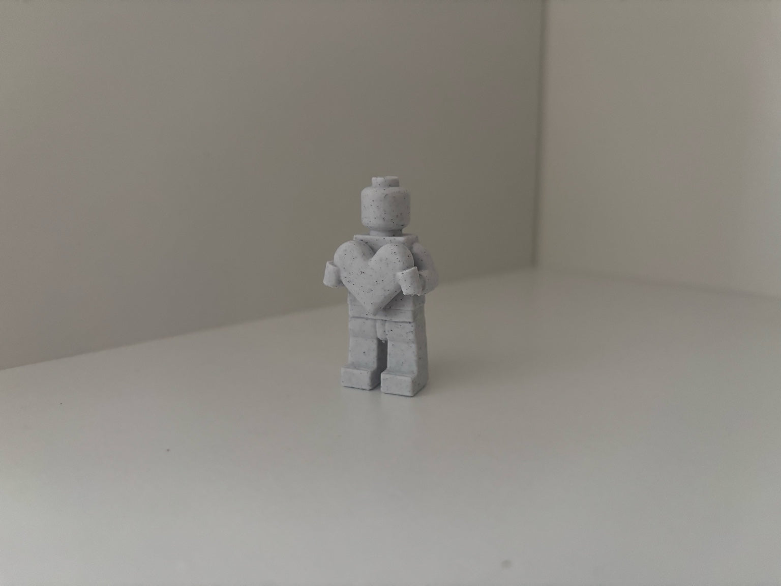 Valentine Brick Man with Heart