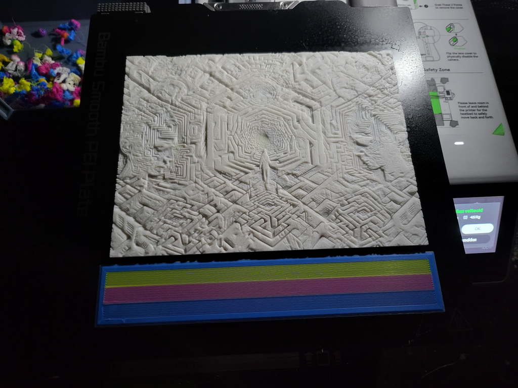 Virtual world CMYK Lithophane