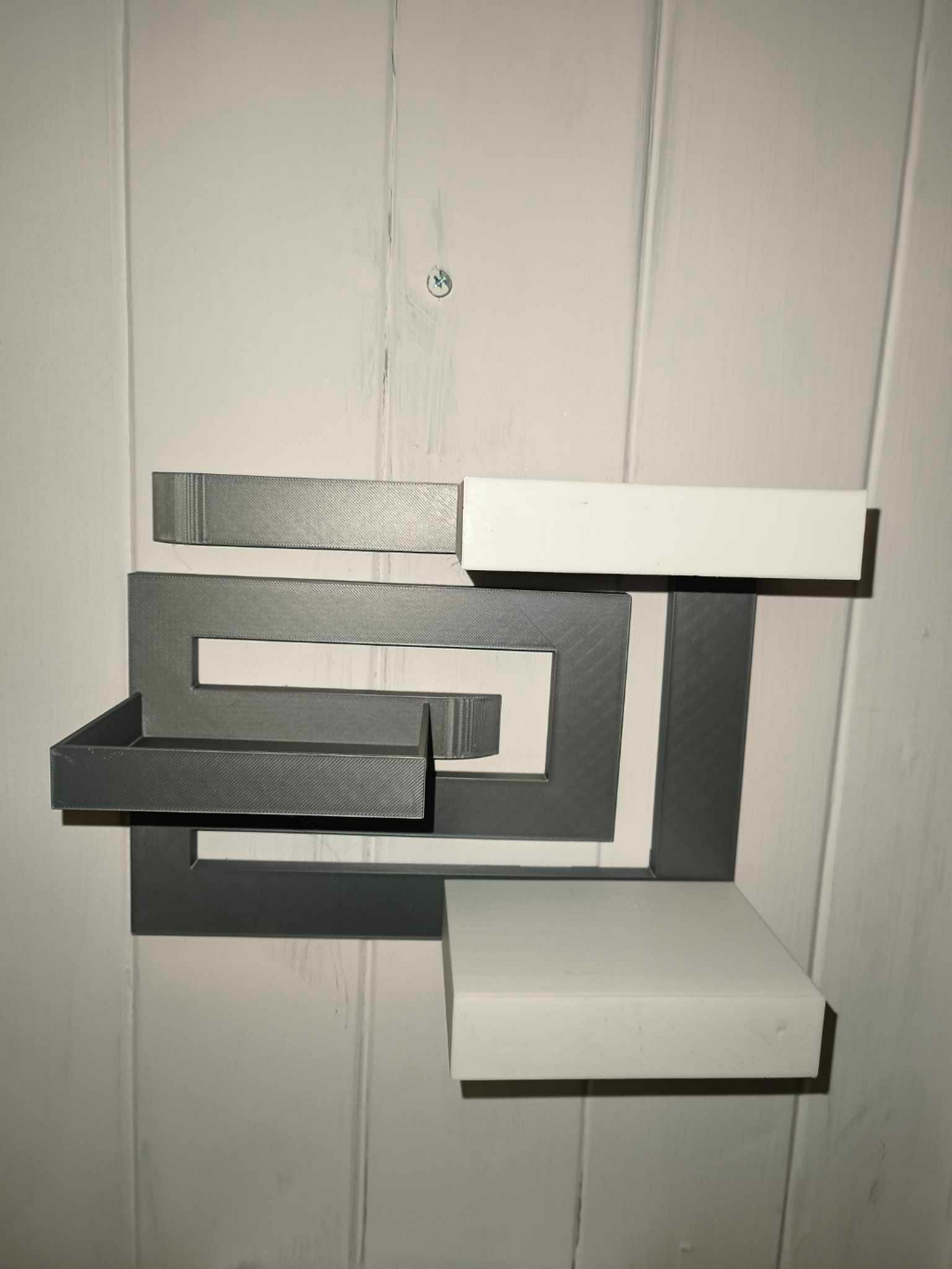 MODERN 3 TIER HIDDEN SHELF - NO SUPPORTS - 4 PARTS