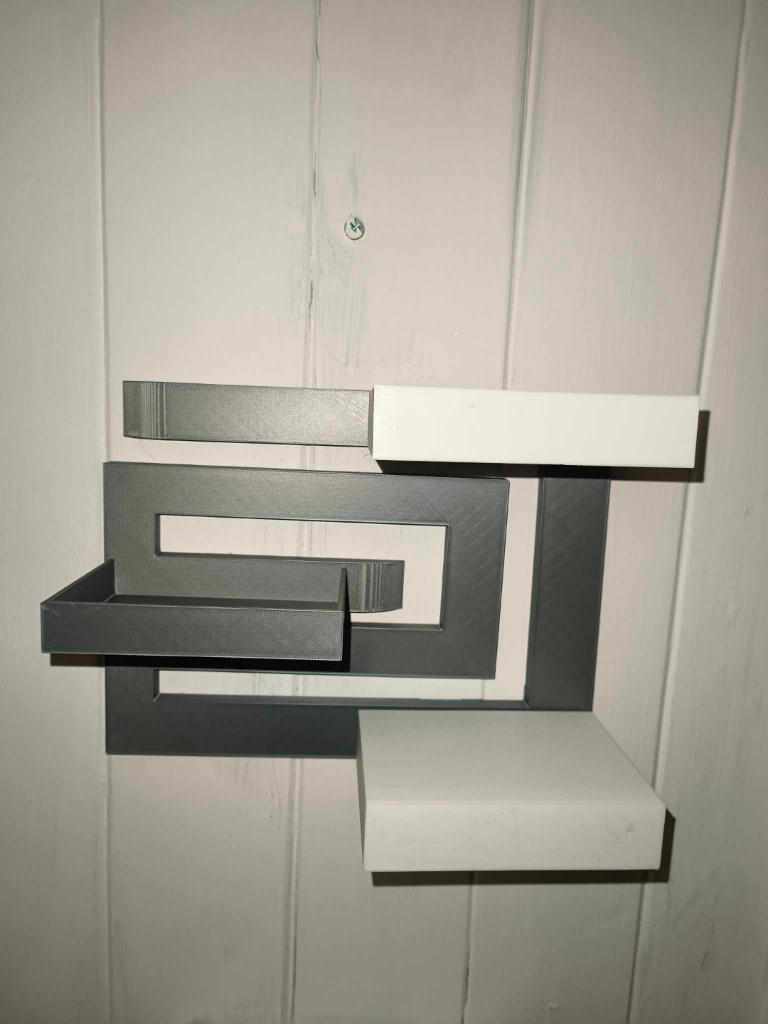 MODERN 3 TIER HIDDEN SHELF - NO SUPPORTS - 4 PARTS