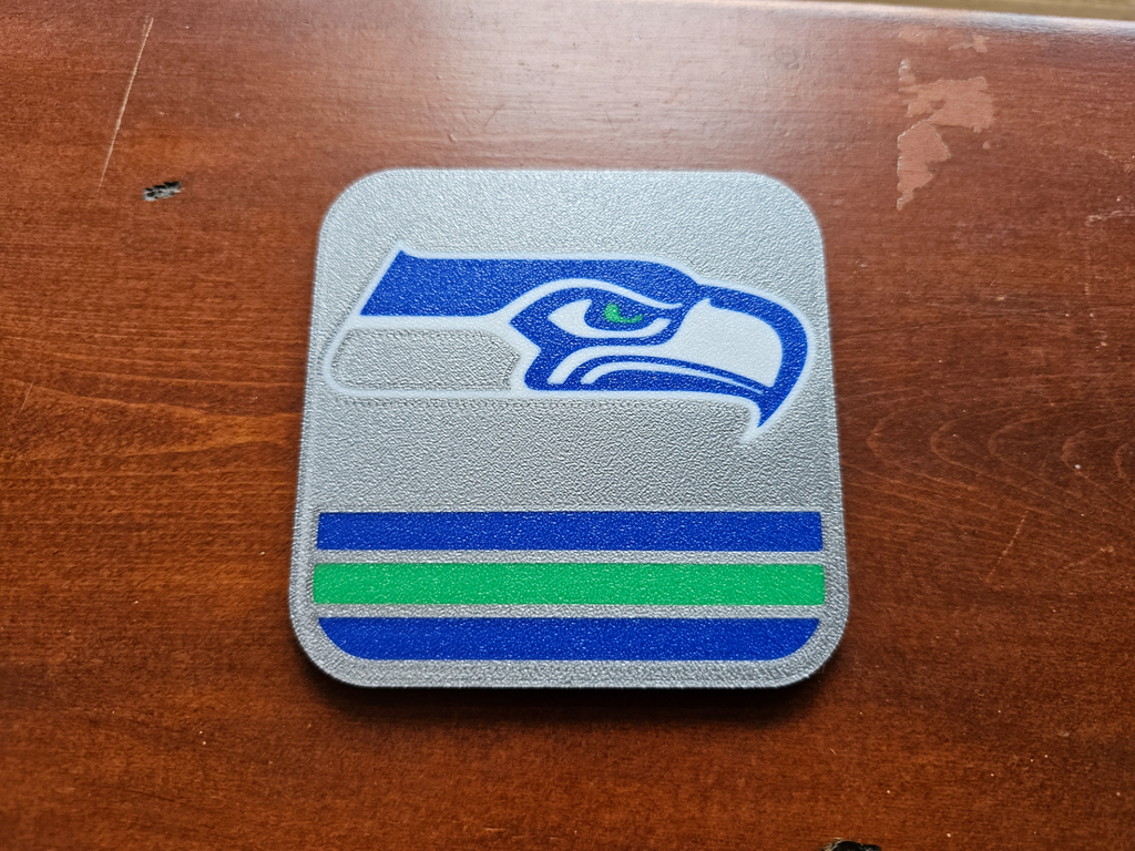Seahawks Coasters and holder
