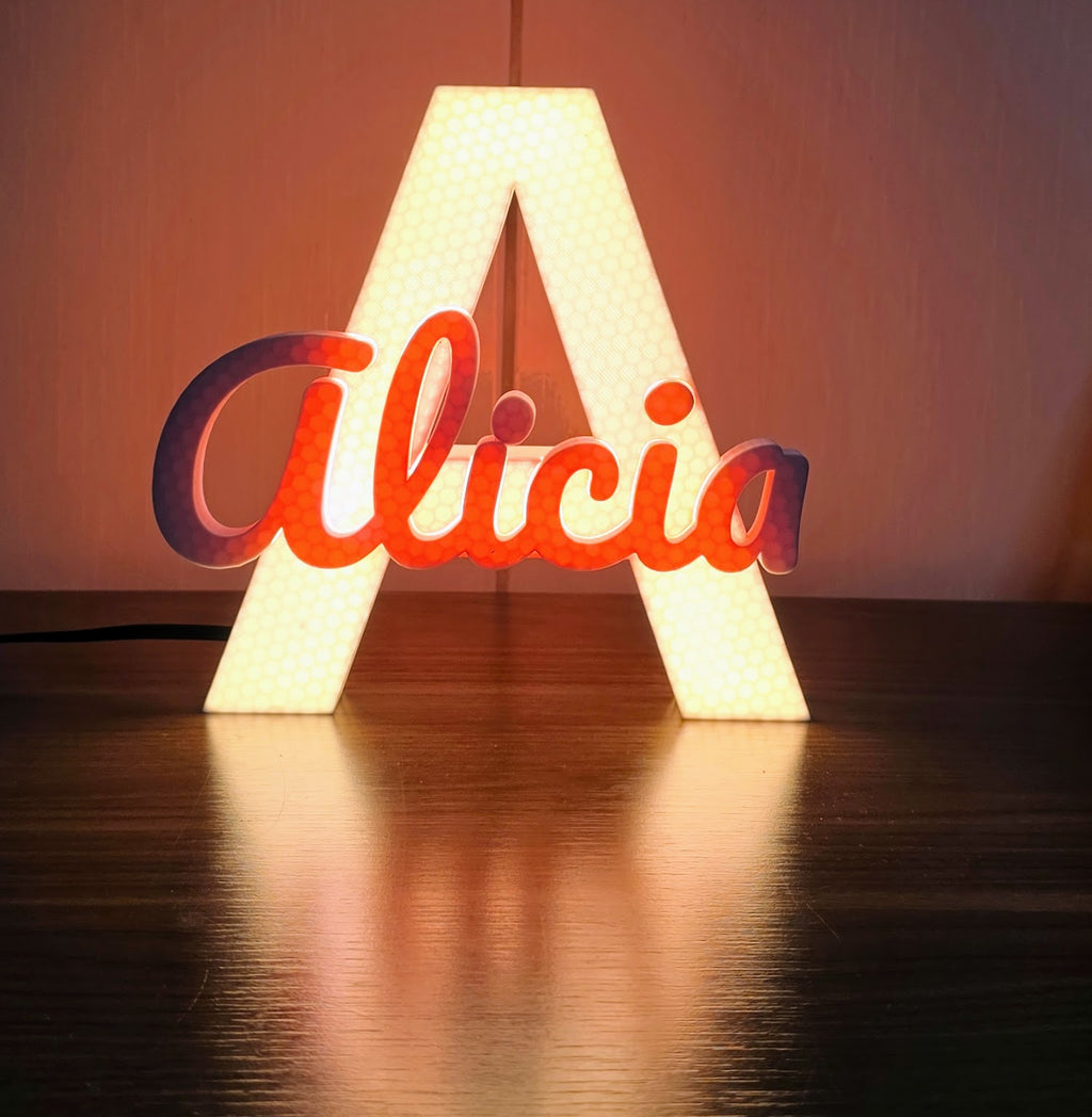 Parametric LED Initial & Name Lamp