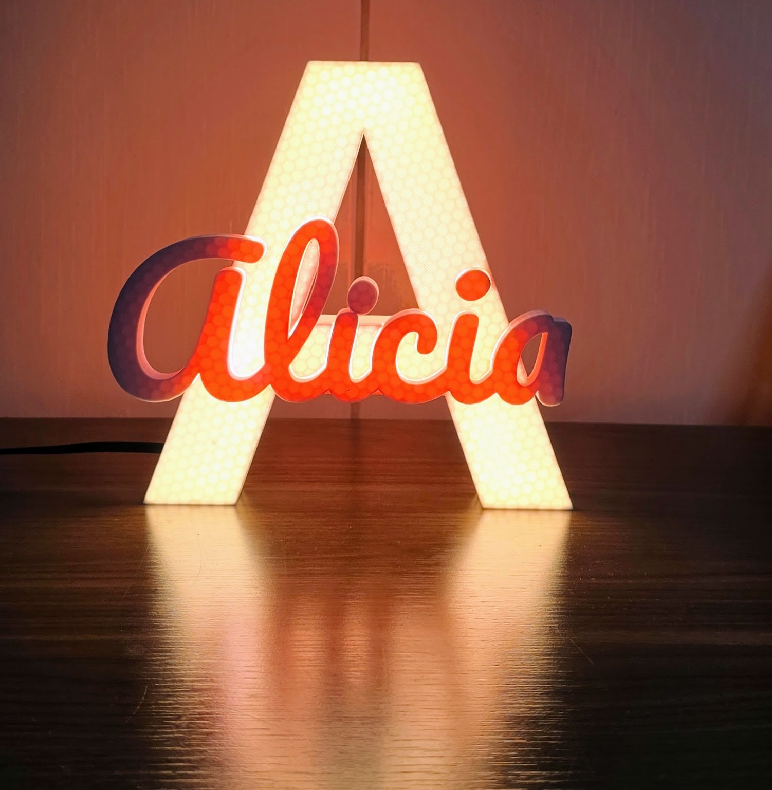 Parametric LED Initial & Name Lamp