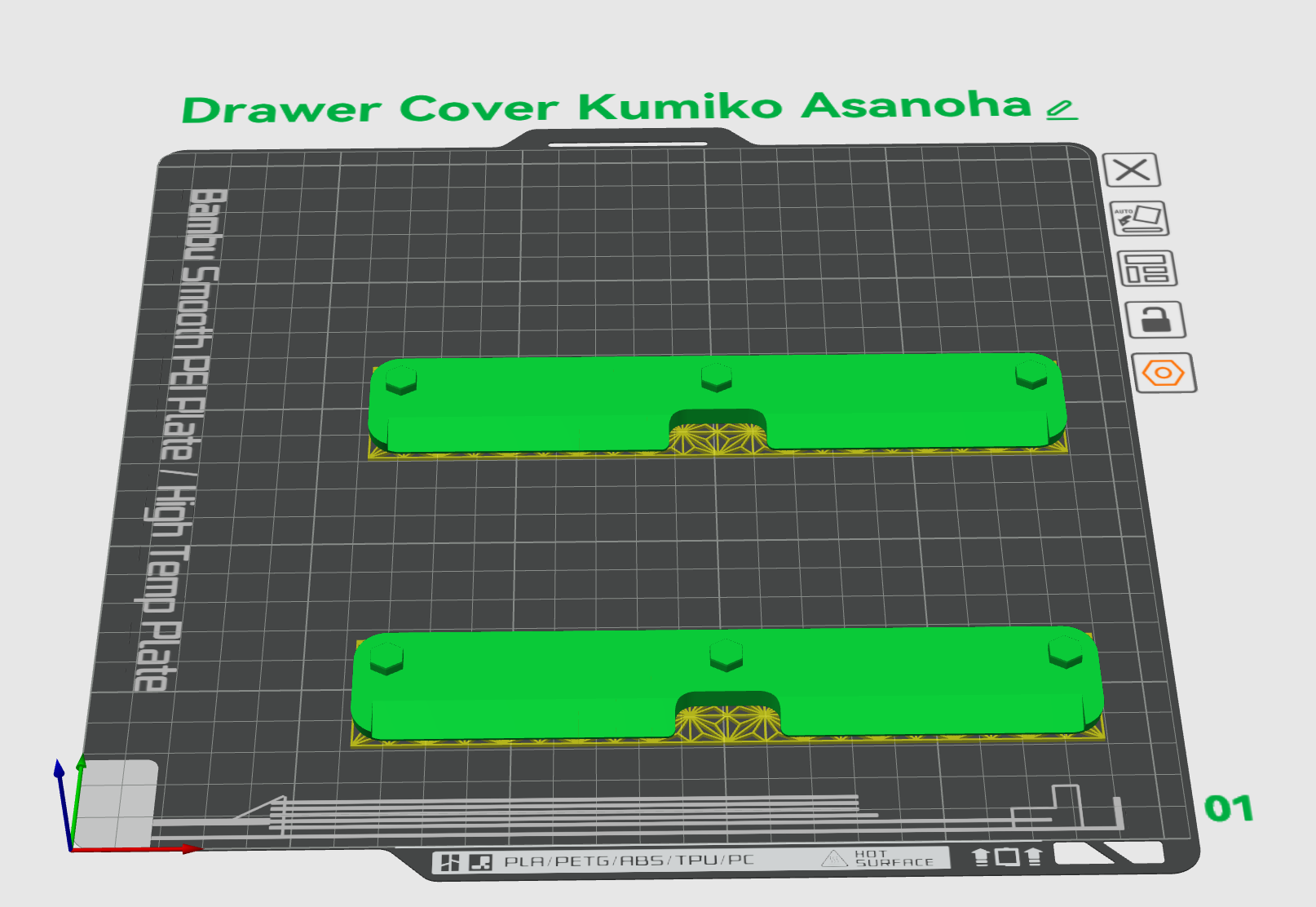 Drawer Front Kumiko Asanoha