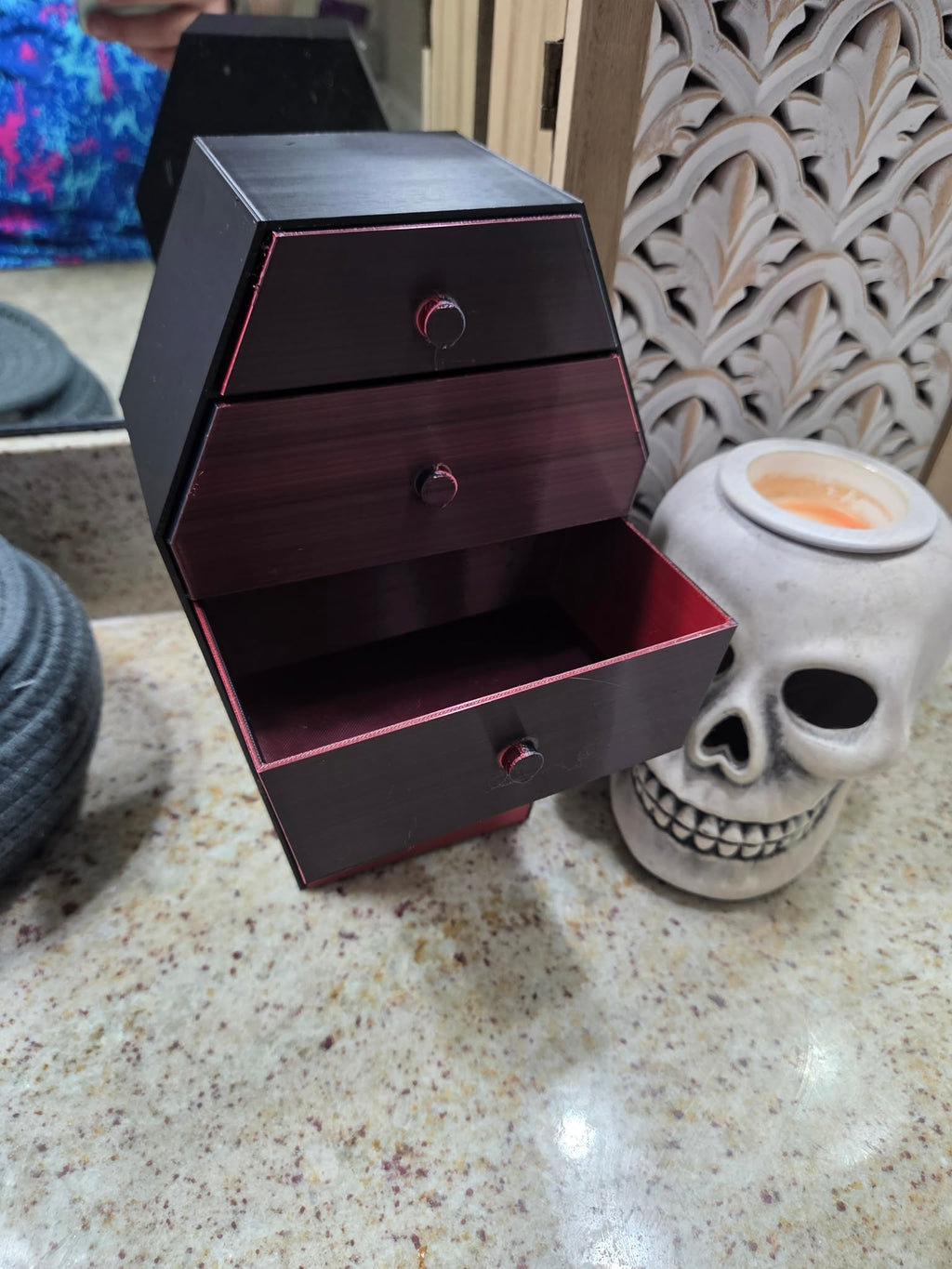 Vampire Coffin Shaped Jewelry Box/organizer
