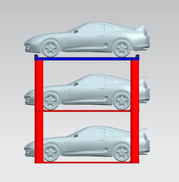 1/18 car model stackable rack