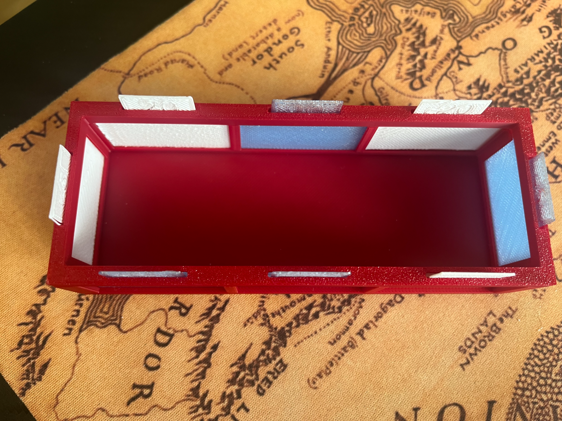 Caja para reutilizar laminas de velocidad de flujo