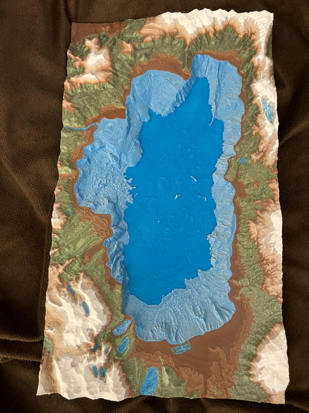 Lake Tahoe depth topography