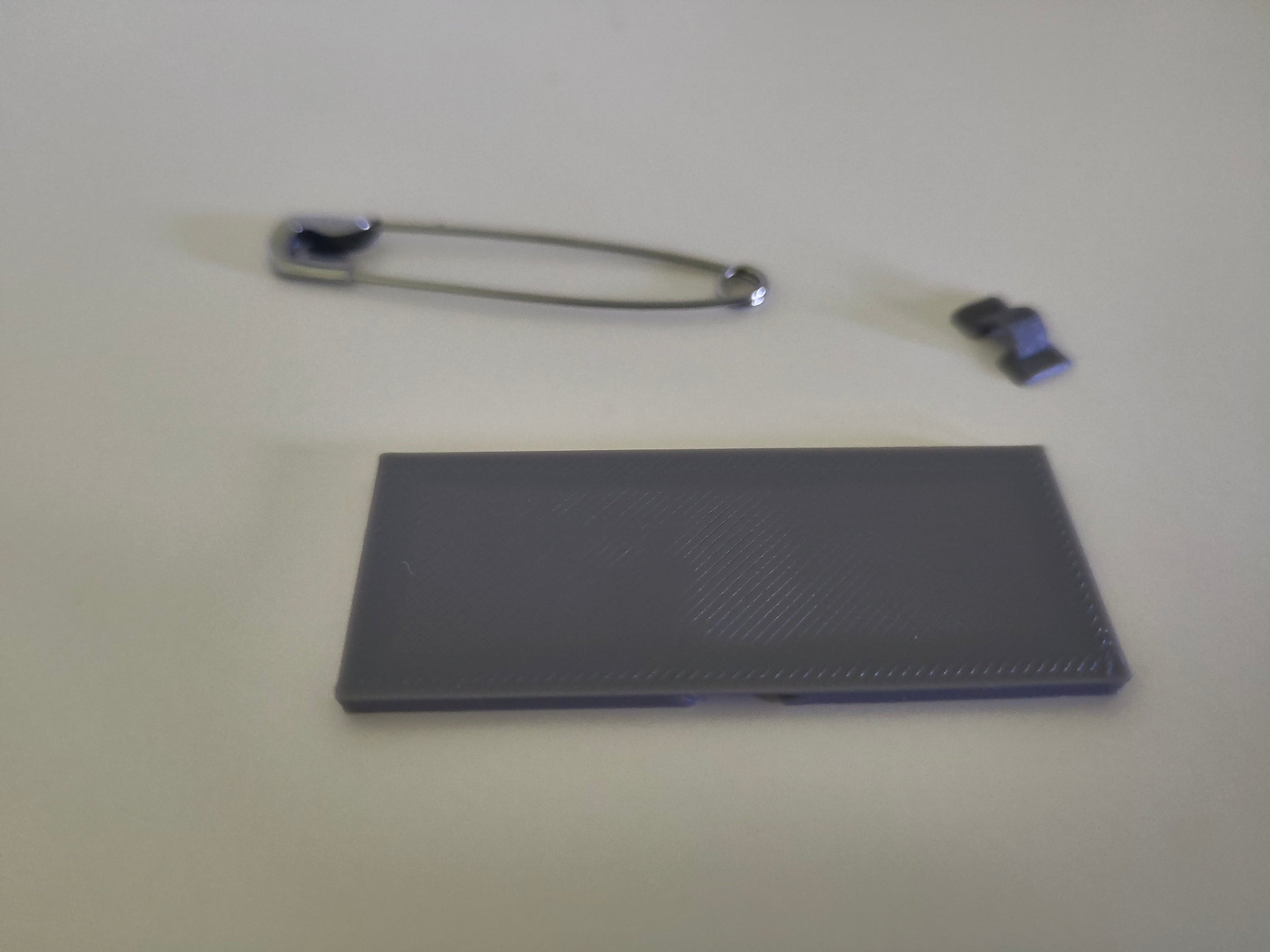 Customizable Blank Name Tag with Safety Pin Back