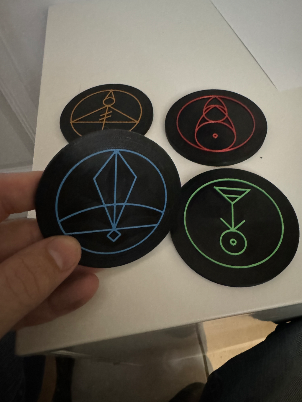 The Owl House: Magic Glyph's - Coaster Set! (Light, Ice, Plant, Fire)