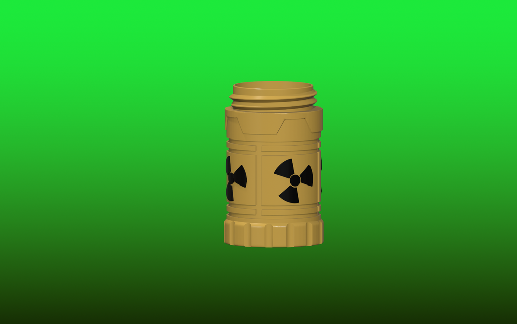 Nuclear pill container Keychain