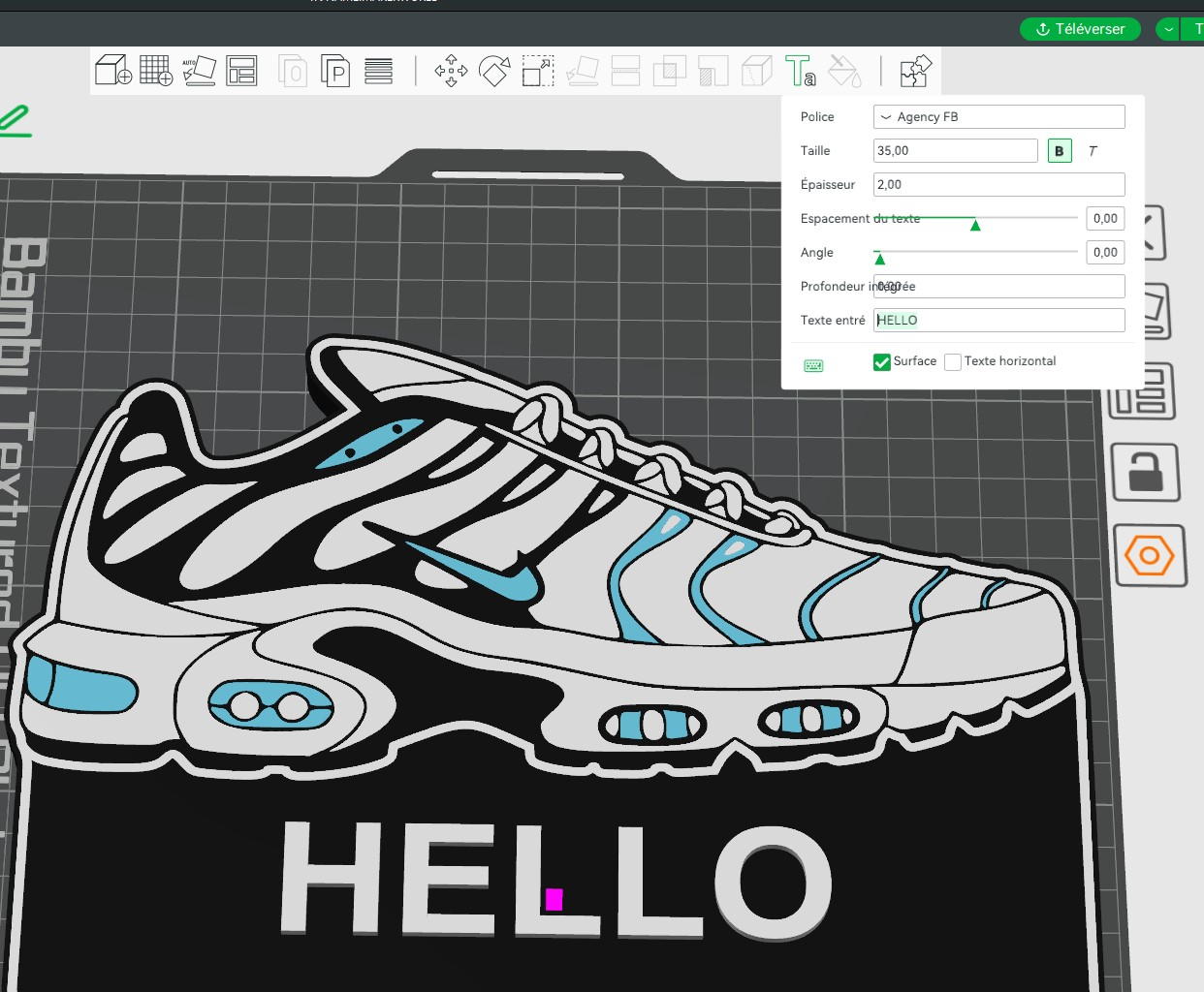 Light Nike TN Shoes lamp with YOUR NAME LED 1AMS