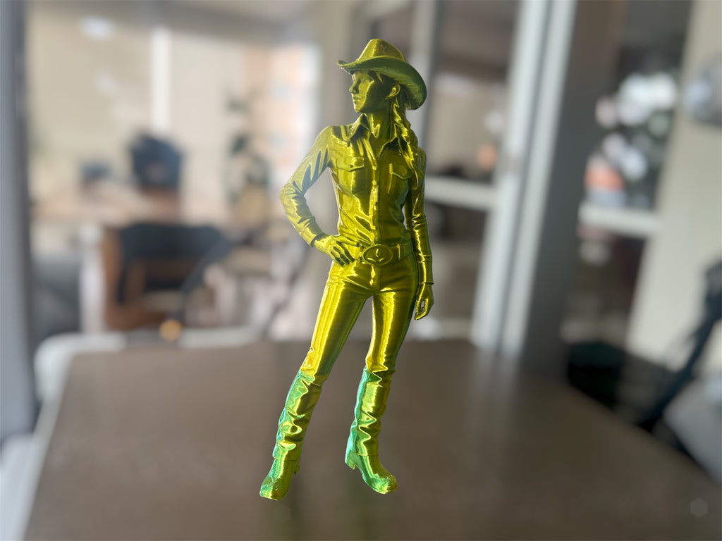 Cowgirl de pé