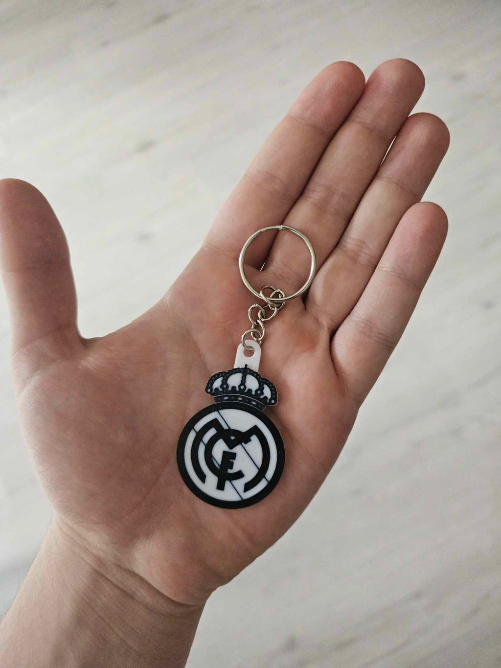 Real Madrid Keychain Black and White