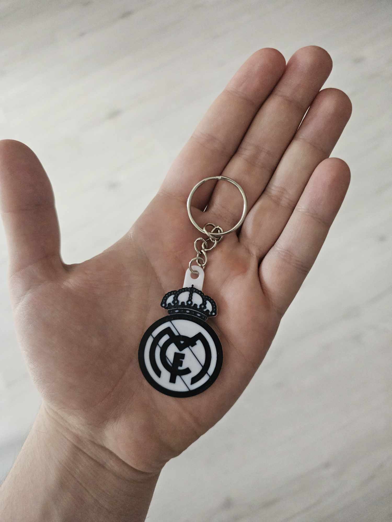 Real Madrid Keychain Black and White