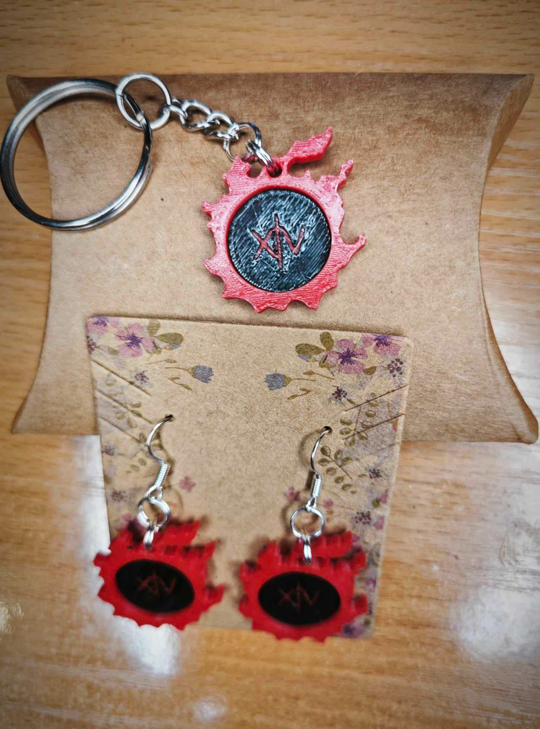 Final Fantasy XIV keychain earrings necklace