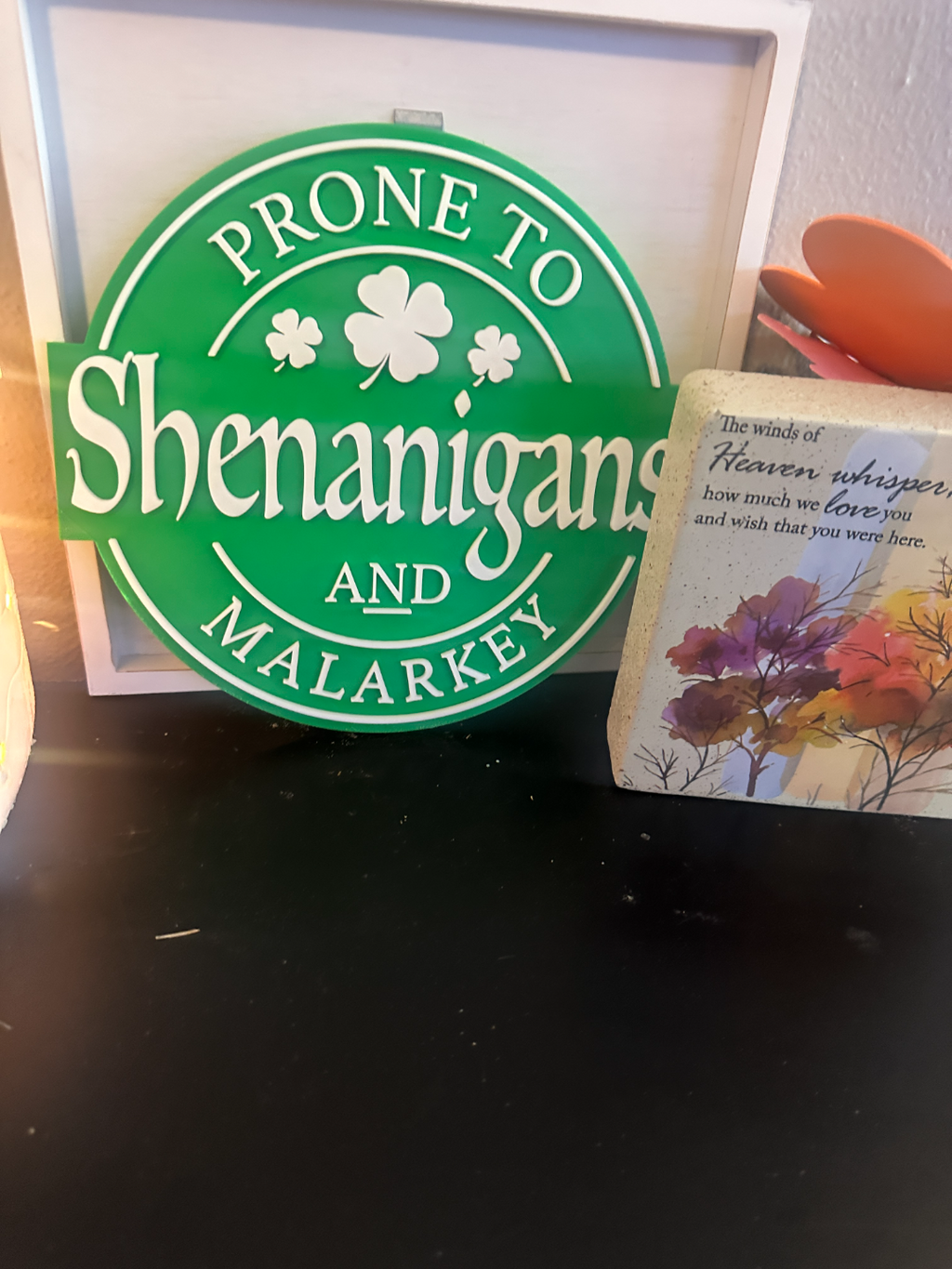 Irish "Shenanigans & Malarkey" Sign