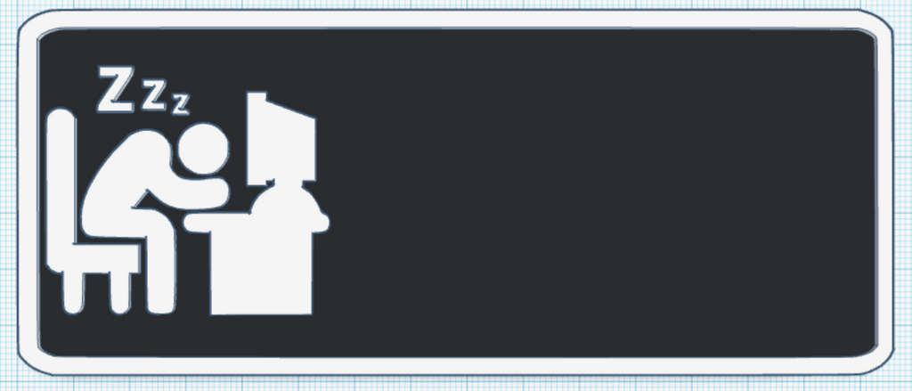 Blank Office Name Plate Icon on Left