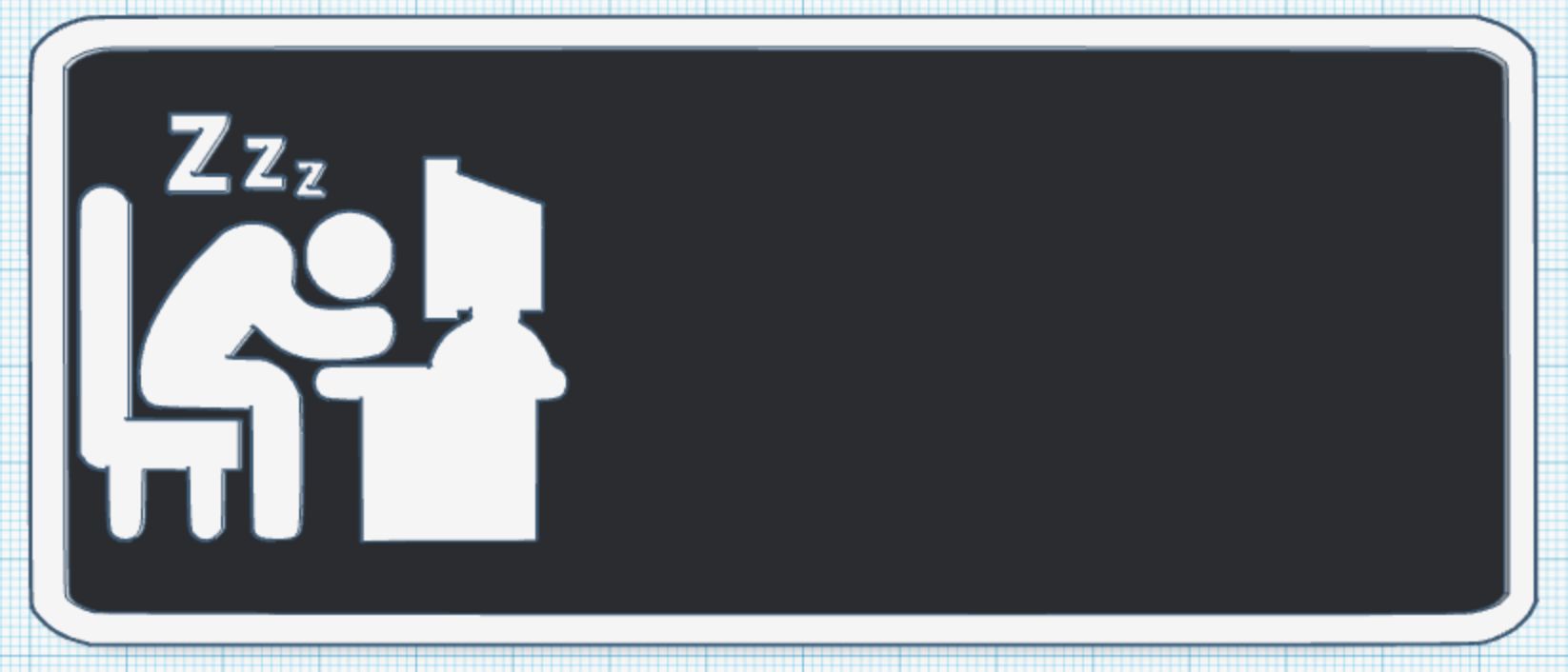 Blank Office Name Plate Icon on Left