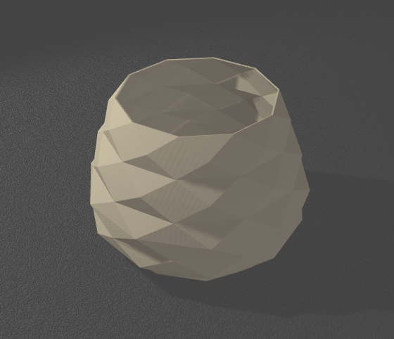 Low-Poly Twisted Geometric Vase