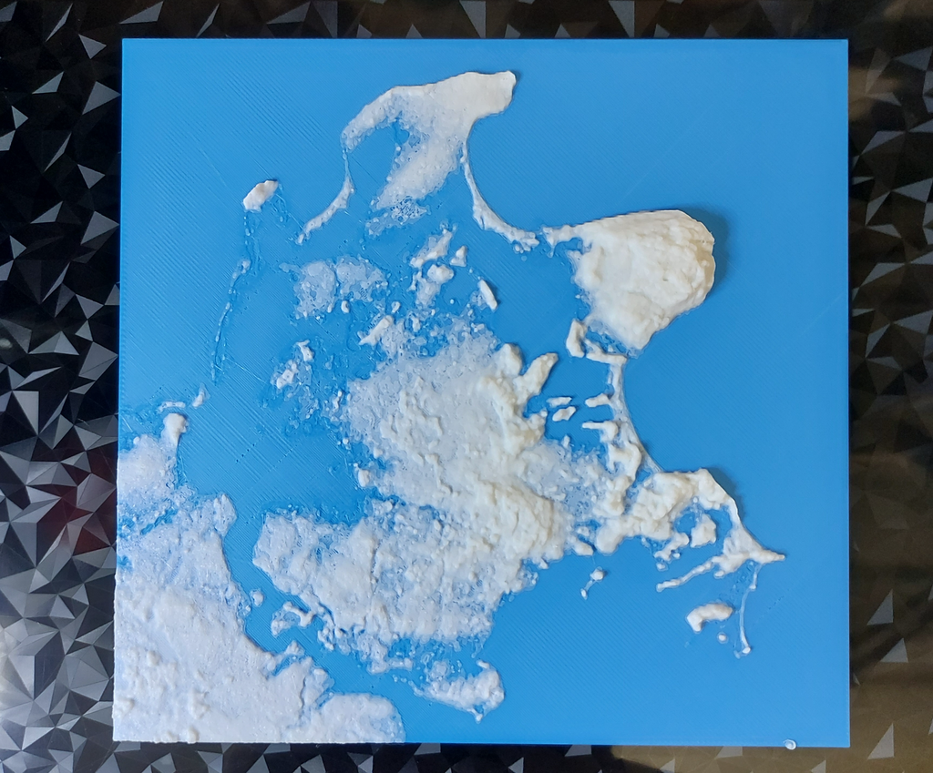 Insel Rügen Topographie Relief Karte