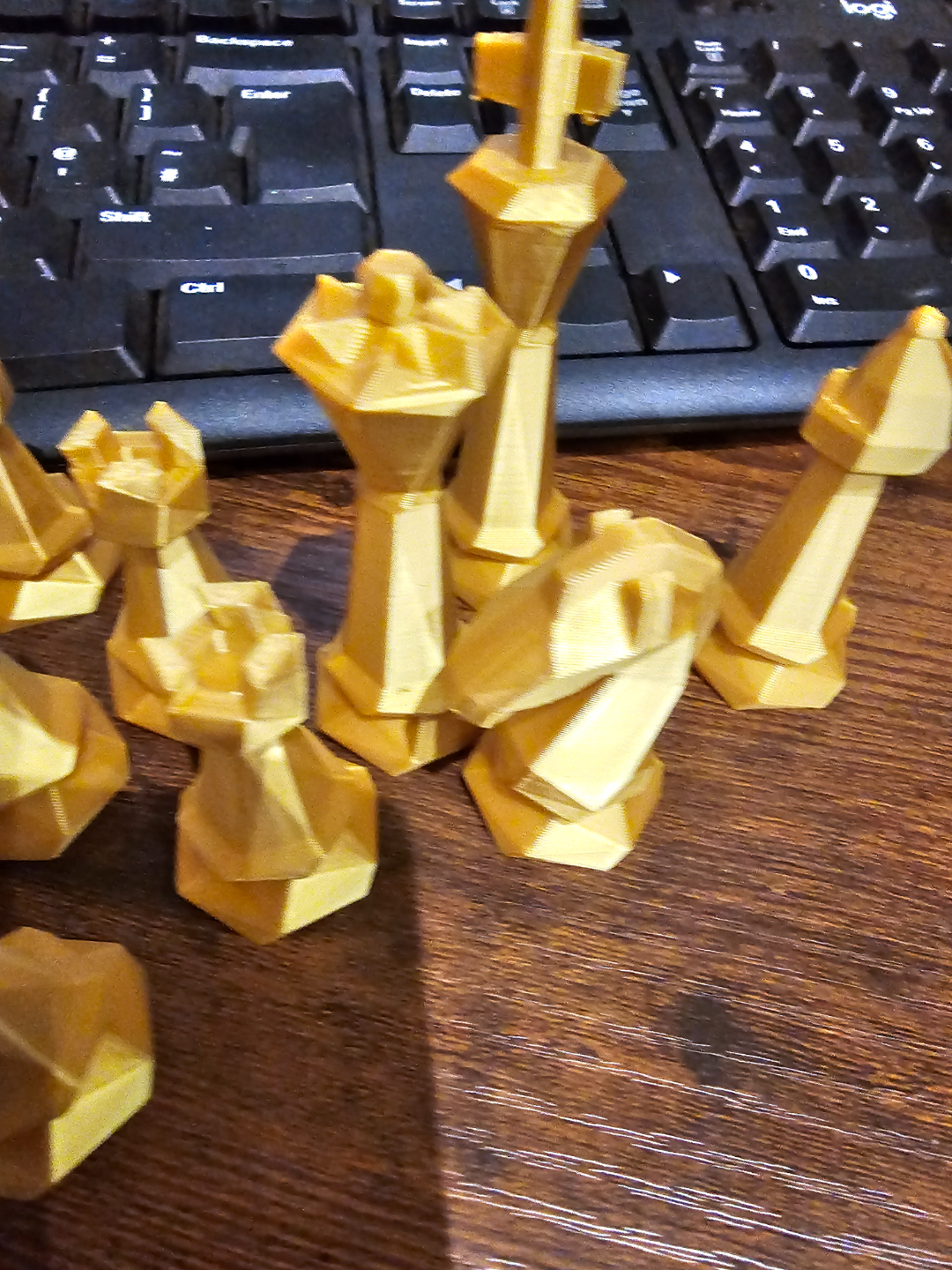 Low poly chess pieces