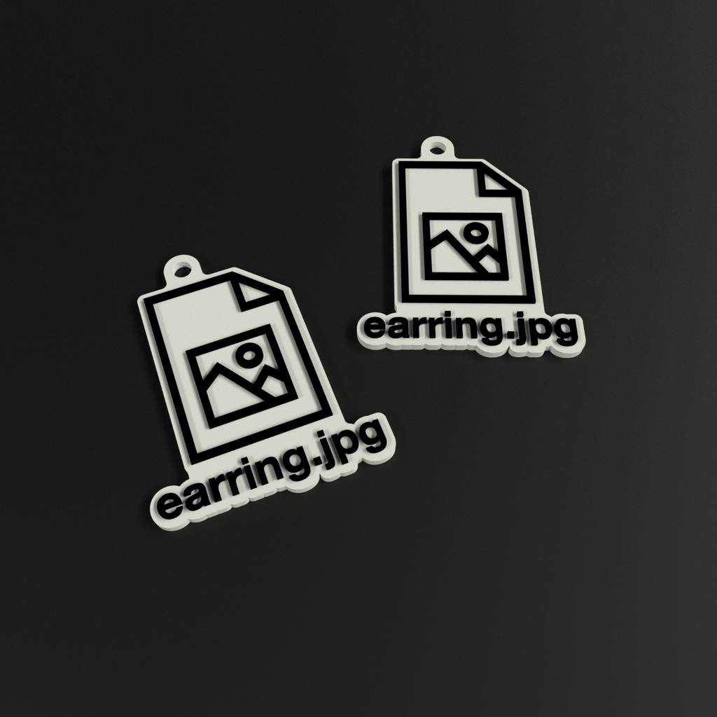 Earrings funny missing file icon