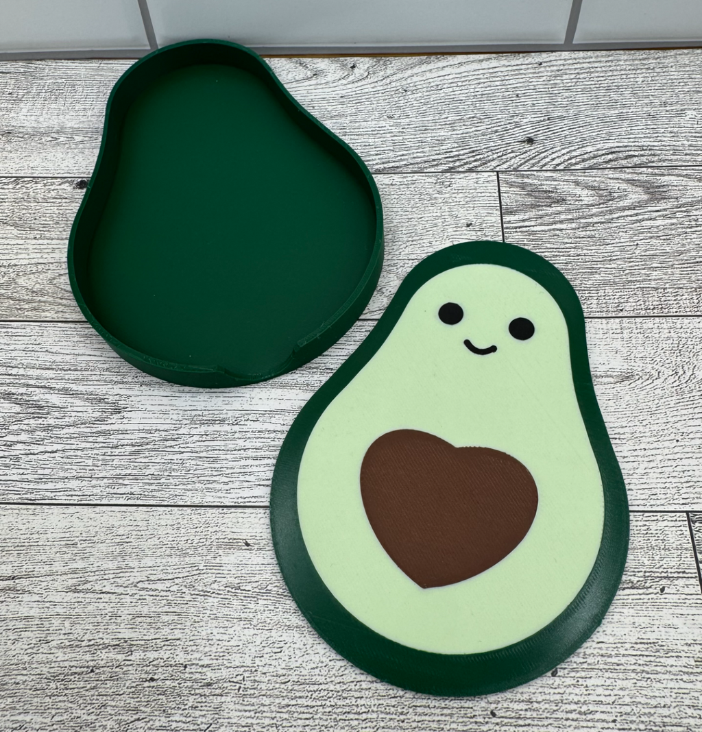 Avocado Coaster with Holder