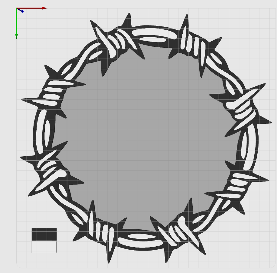 Barbed wire mirror