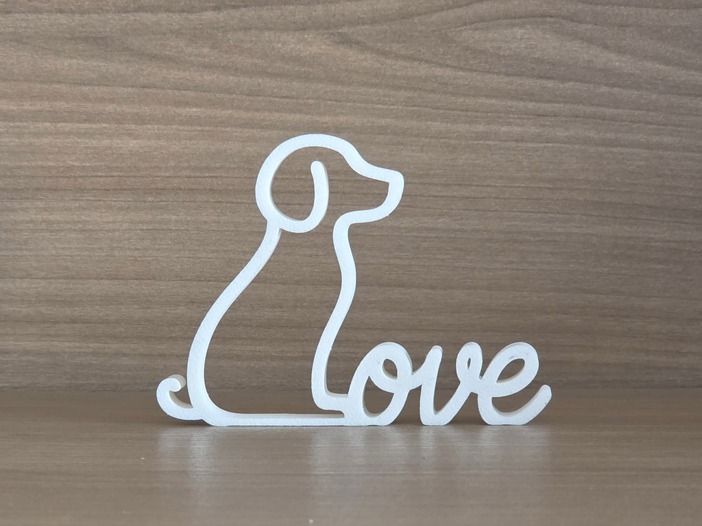 Love Dog Decorative Minimalist Home Decor 3D Model